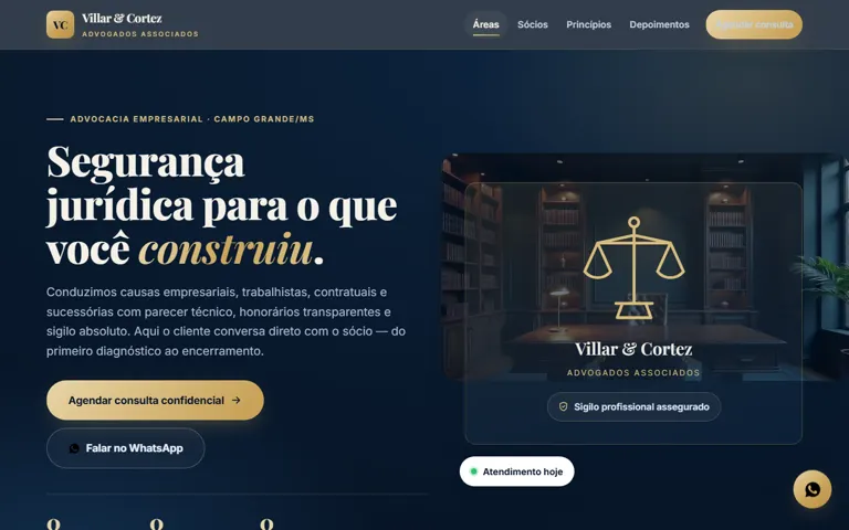 Prévia do template Advocacia